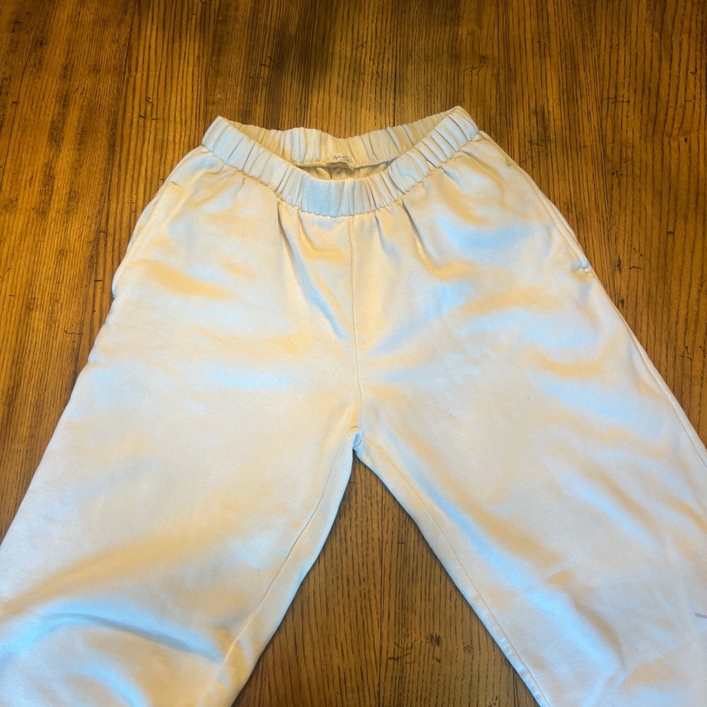 Brandy Melville Kids Cream Elastic Waist Joggers